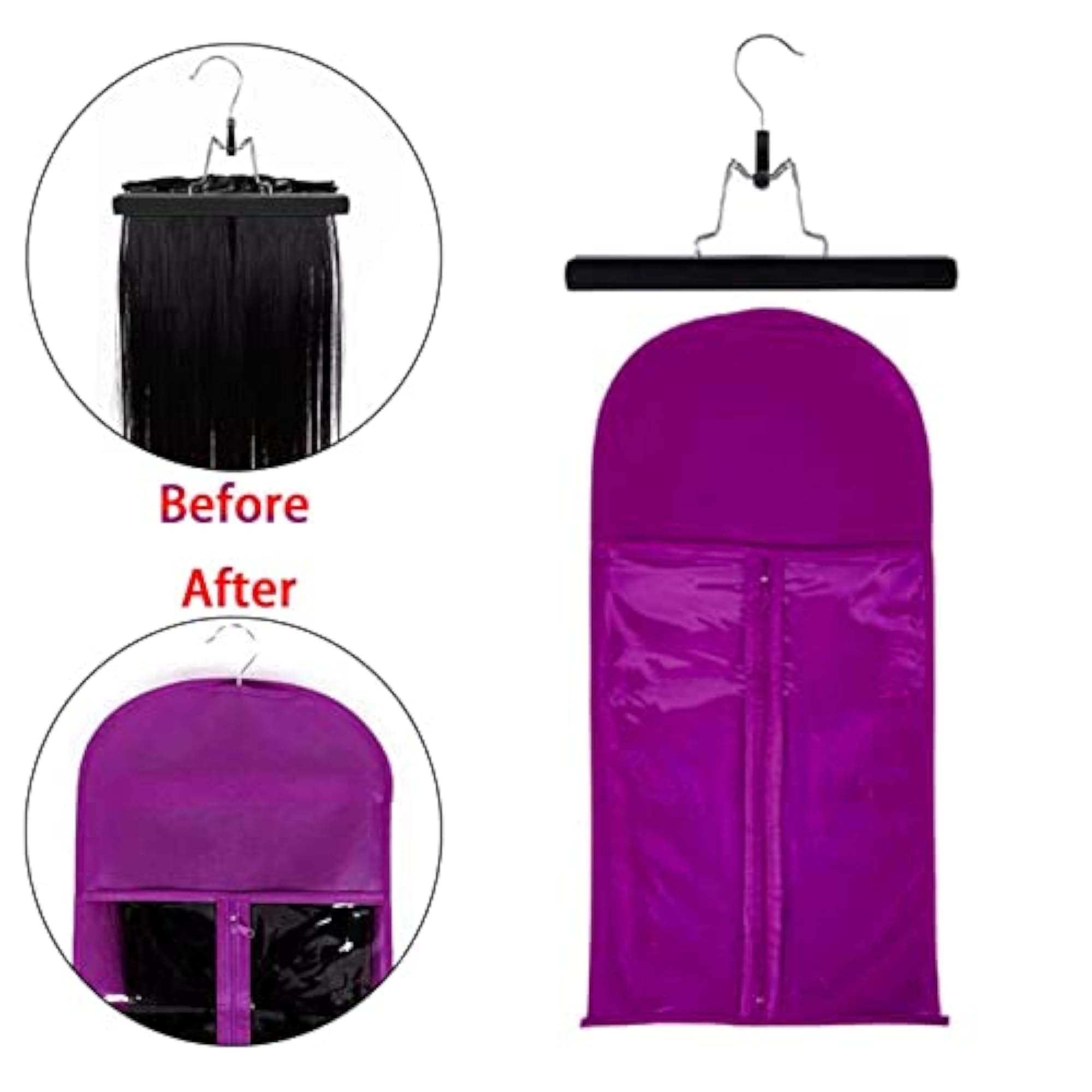 Hair Extension Storage Bag Waterproof for Home Salon Use